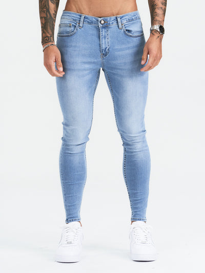 Light Blue Non Ripped Jeans