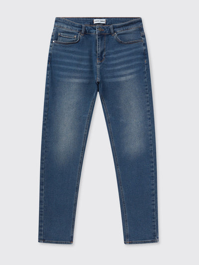 Mid Blue Slim Tapered Jeans