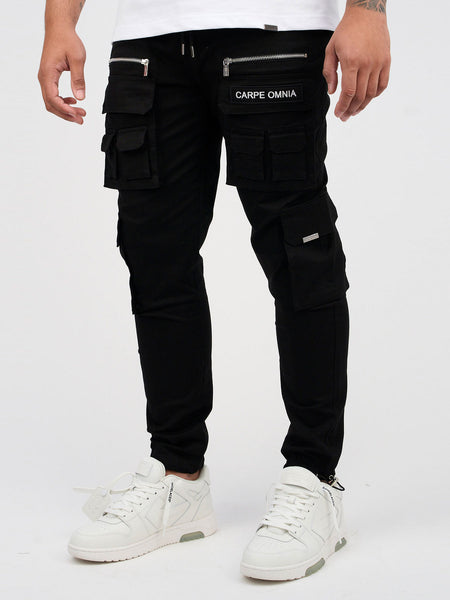 Black Cargo Pants V2 – CARPE OMNIA