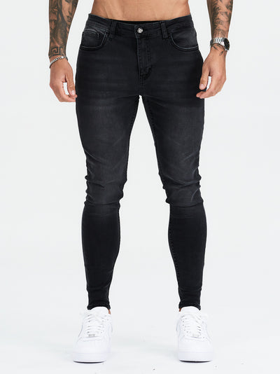 Charcoal Non Ripped Jeans